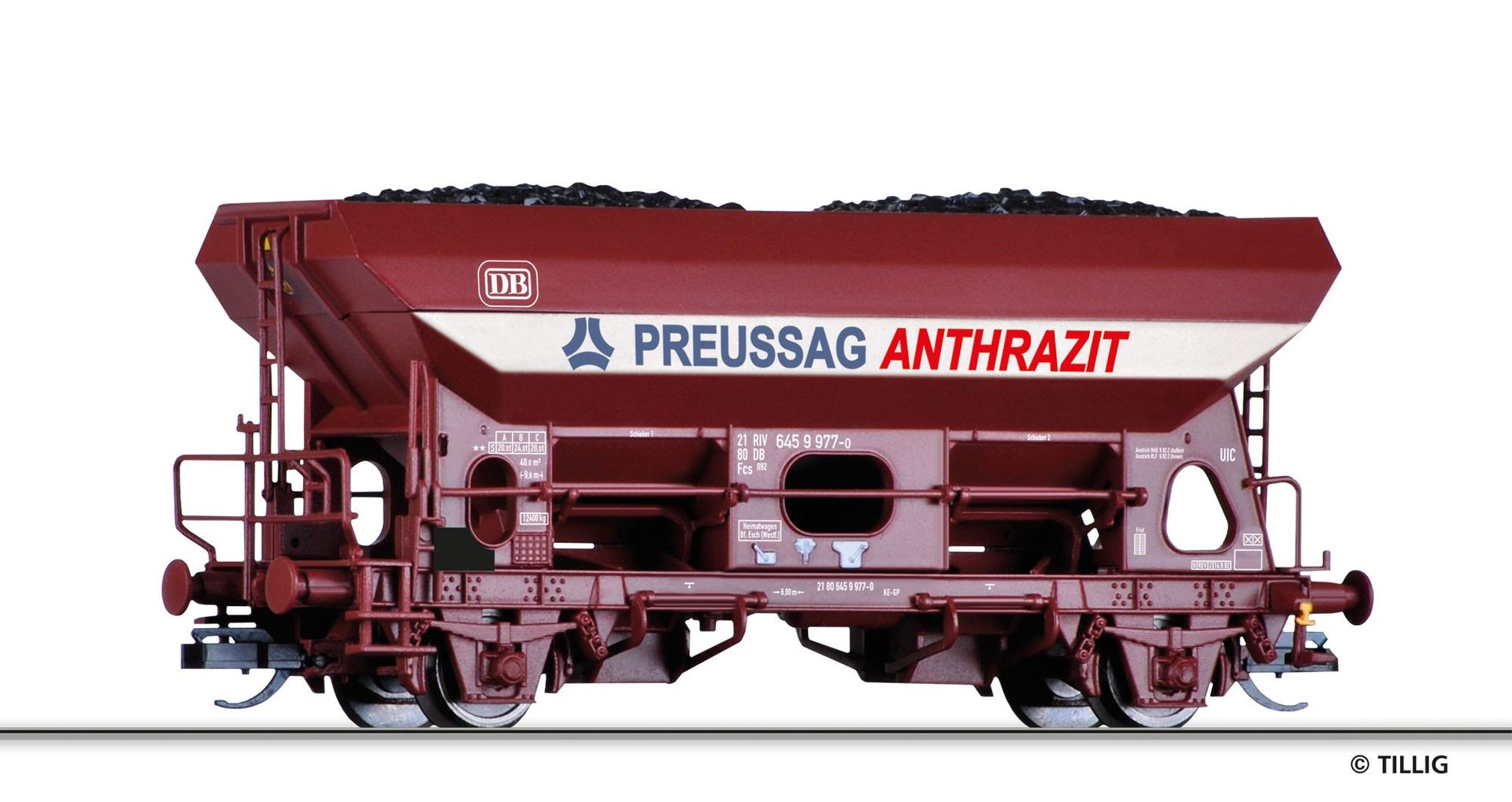 Tillig 17526 - Selbstentladewagen DB Ep.IV Fca 092 Preussag TT 1:120