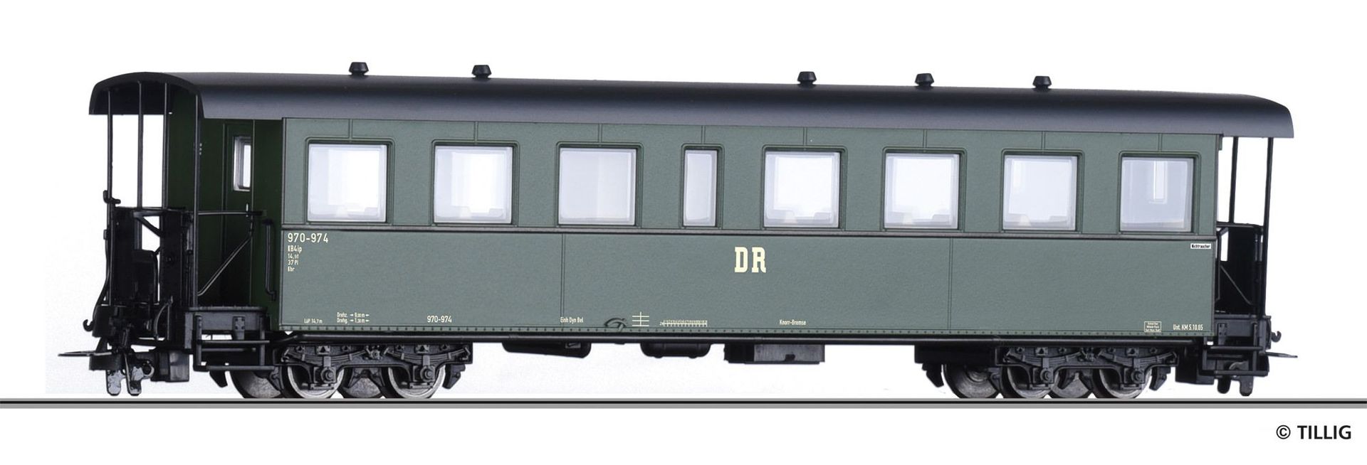 Tillig 03986 - Personenwagen DR Ep.III KB4ip H0e