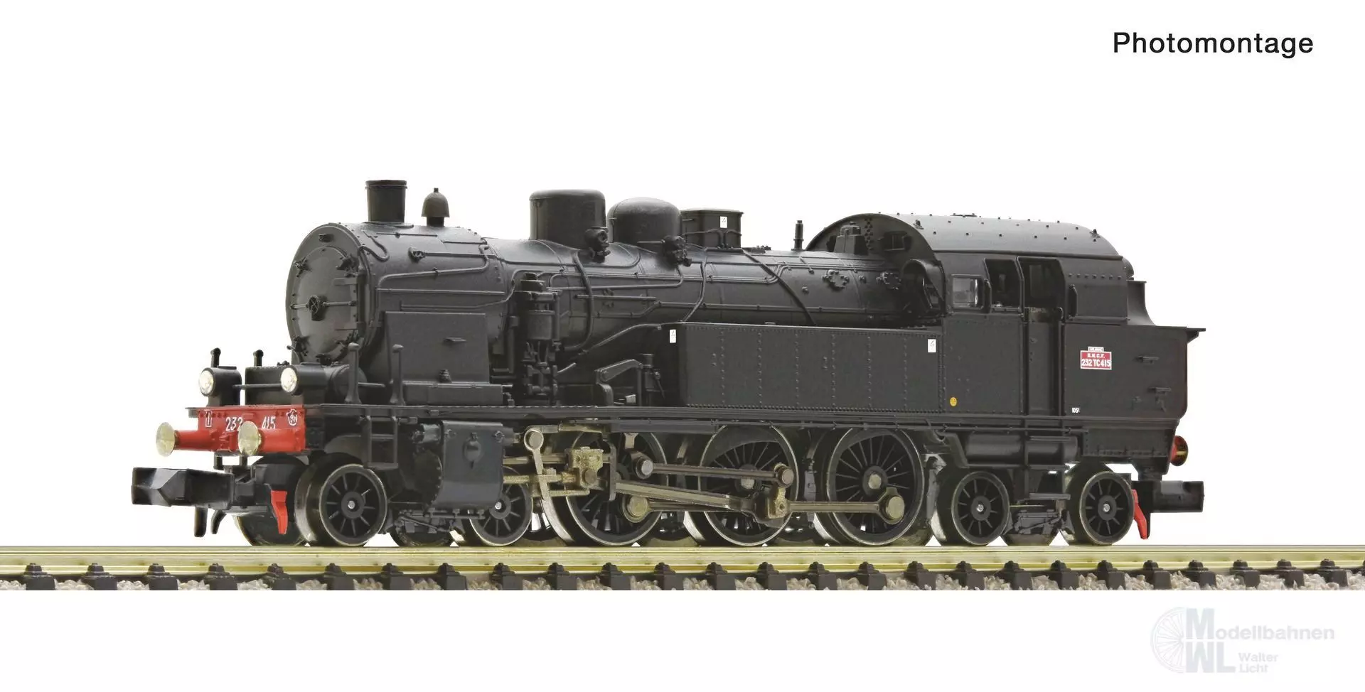 Fleischmann 7160025 - Dampflok Serie 232 TC SNCF Ep.III N 1:160