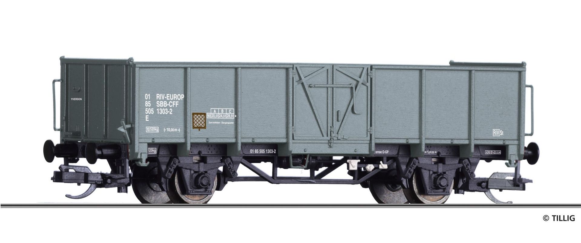 Tillig 14090 - Güterwagen offen SBB Ep.IV Typ E TT 1:120