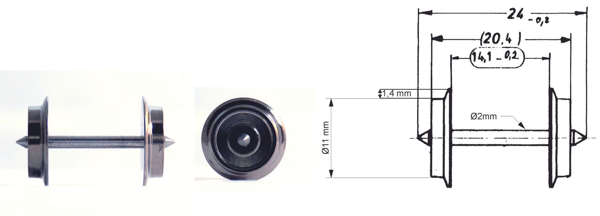 Fleischmann 6560 - Wechselstrom-Tauschradsatz H0/WS