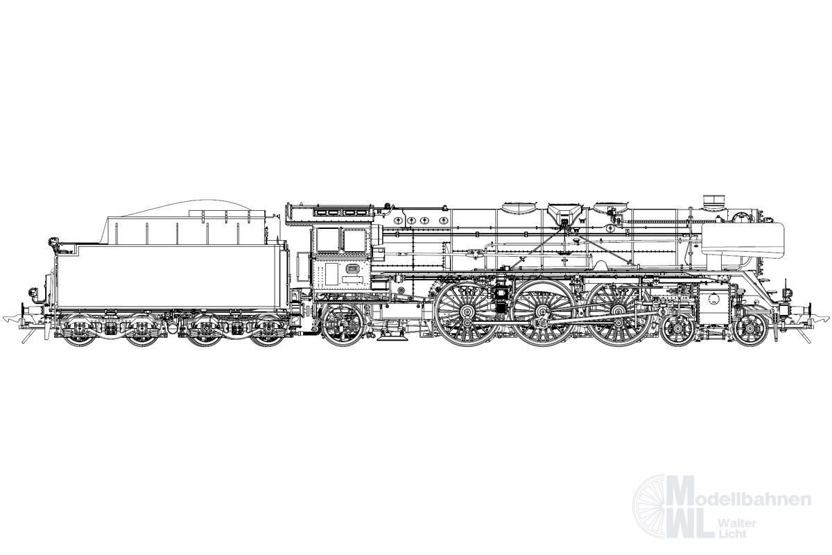 Lenz 40201-11 - Dampflok BR 01 DB Ep.IV Witte Windleitbleche Spur 0