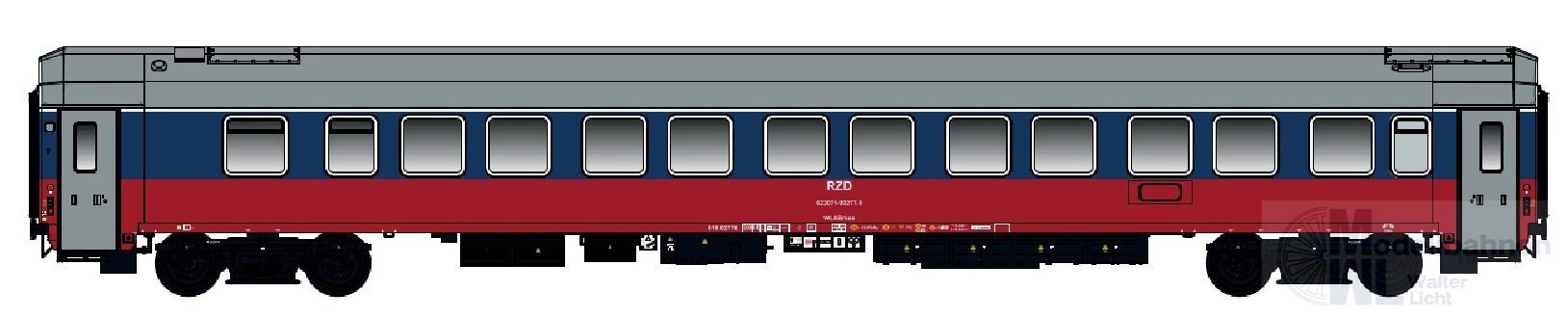 Jägerndorfer Modellbahn 48200 - Schlafwagen RSD Ep.V WLABmee blau/rot H0/GL