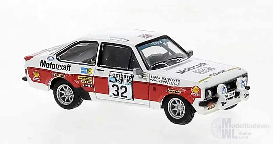 Brekina 19583 - Ford Escort RS1800 Motorcraft v. B.Waldegard RAC 76, 3.Platz H0 1:87