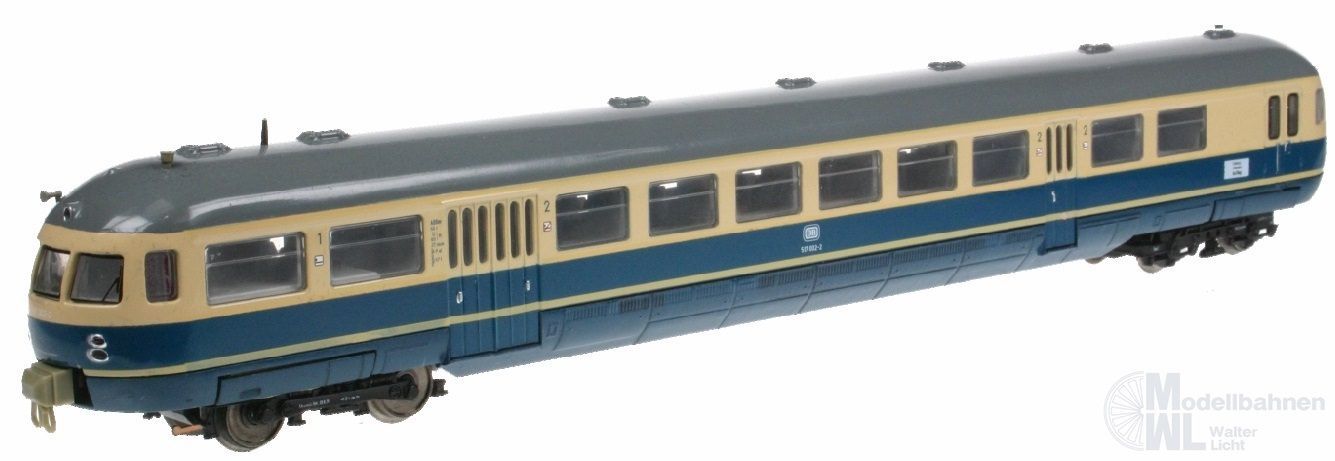 NPE NL22814 - Triebwagen BR 517 DB Ep.IV ozeanblau/beige ohne Antrieb/Beleuchtung H0/GL