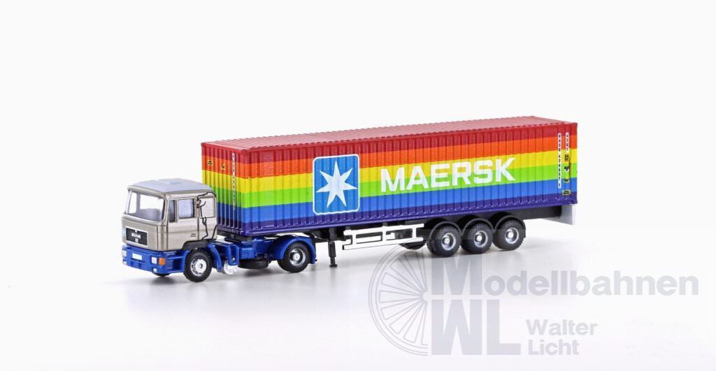 Lemke Minis 4066 - MAN F90 Container-Sattelzug MAERSK N 1:160