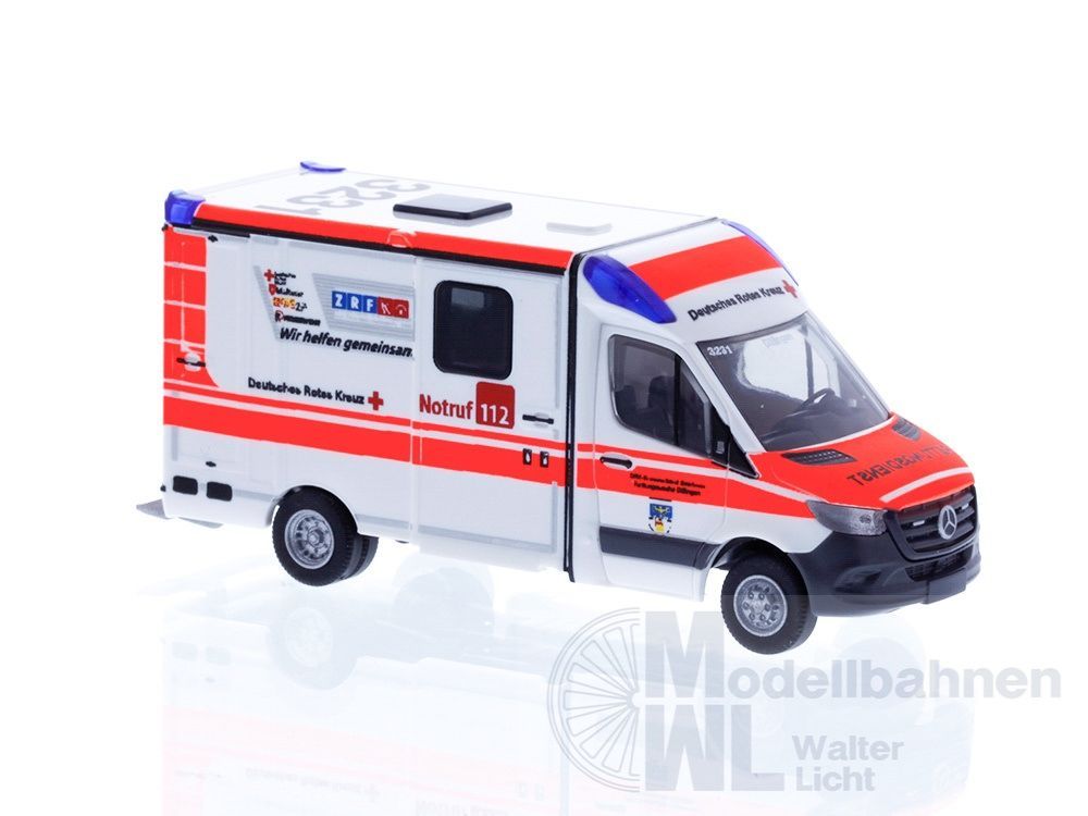 Rietze 76162 - Mercedes-Benz Strobel RTW´18 DRK Dillingen H0 1:87