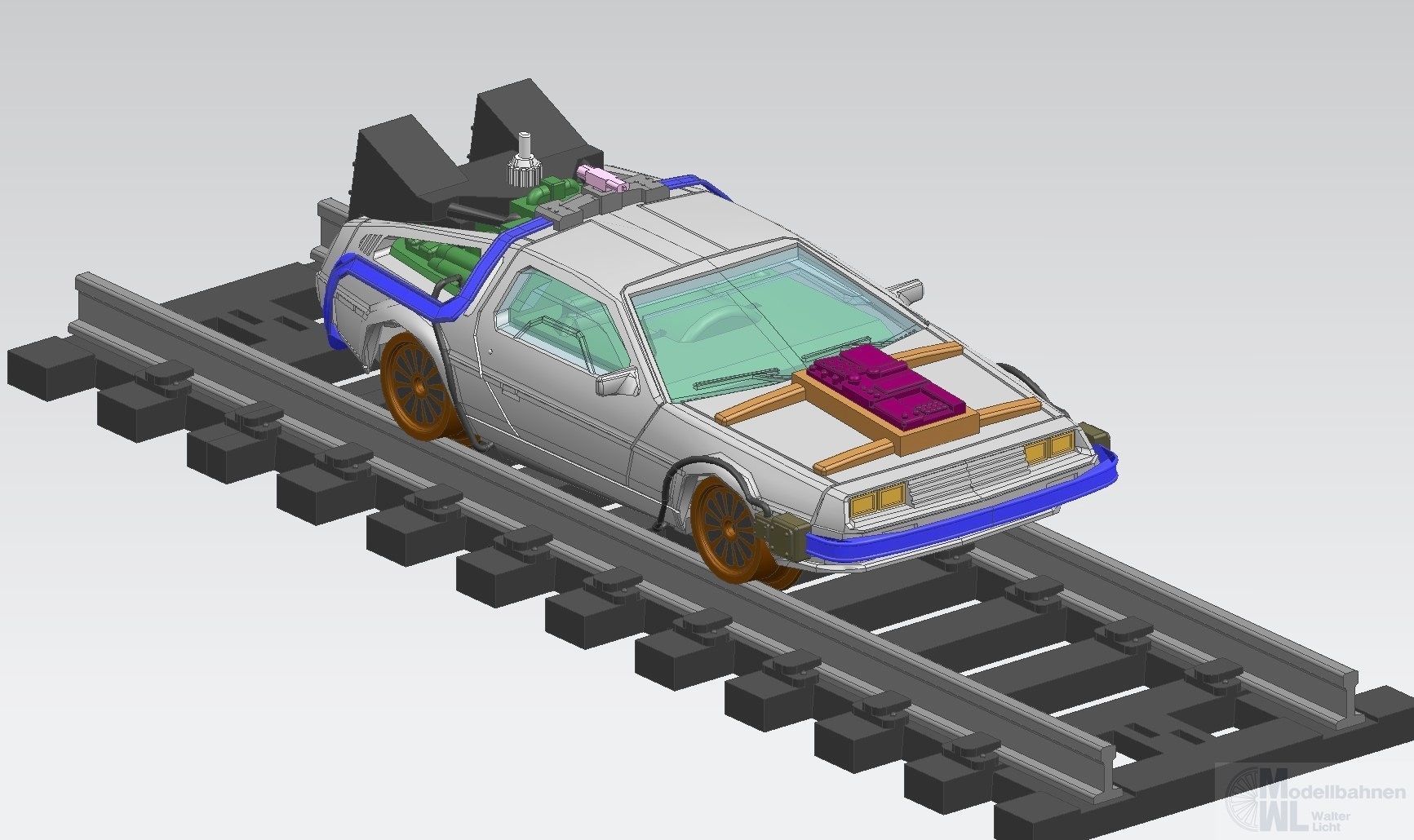 NPE NA23302 - DeLorean - SchienenpeNZeitmaschine motorisiert 1:87