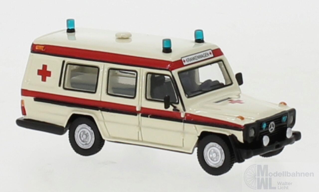 BoS-Models 87825 - Mercedes G-Klasse Binz beige 1985 Ambulanz  H0 1:87