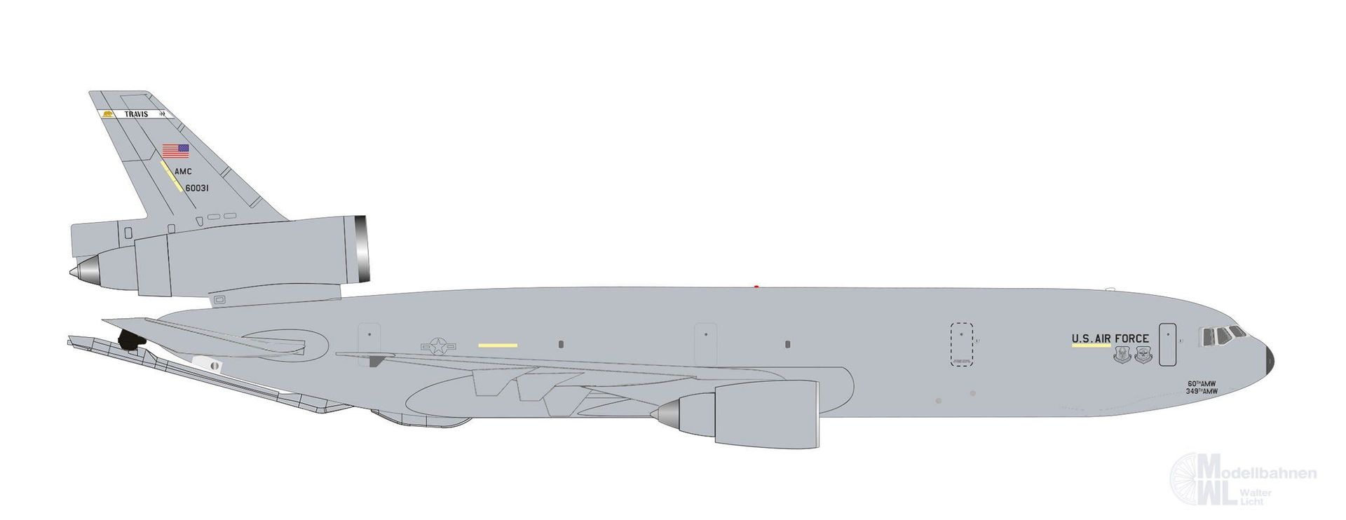 Herpa 538367 - KC-10 USAF 60th AMW farewell 1:500