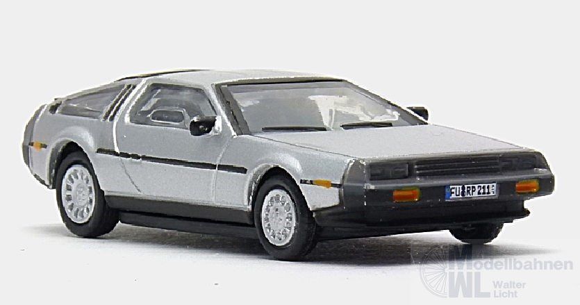 NPE NA88001 - DeLorean DMC 12 Classic Edelstahlfinish 1:87