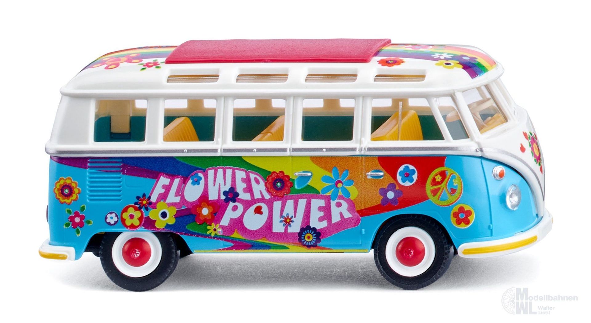 Wiking 079744 - VW T1 Sambabus Flower Power H0 1:87