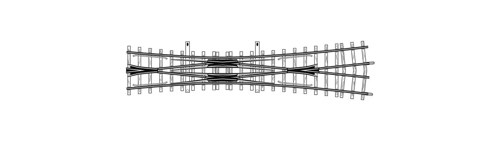 Bemo 4216000 - Doppelkreuzungsweiche 12° 182 mm gekürzt H0m