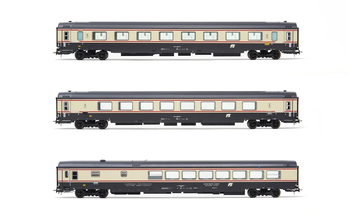 Rivarossi 4358 - Personenwagen Set FS Ep.V 3.tlg. H0/GL