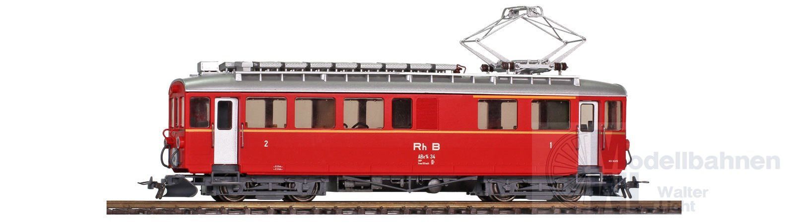 Bemo 1268134 - Berninatriebwagen ABe 4/4 34 RhB rot H0m