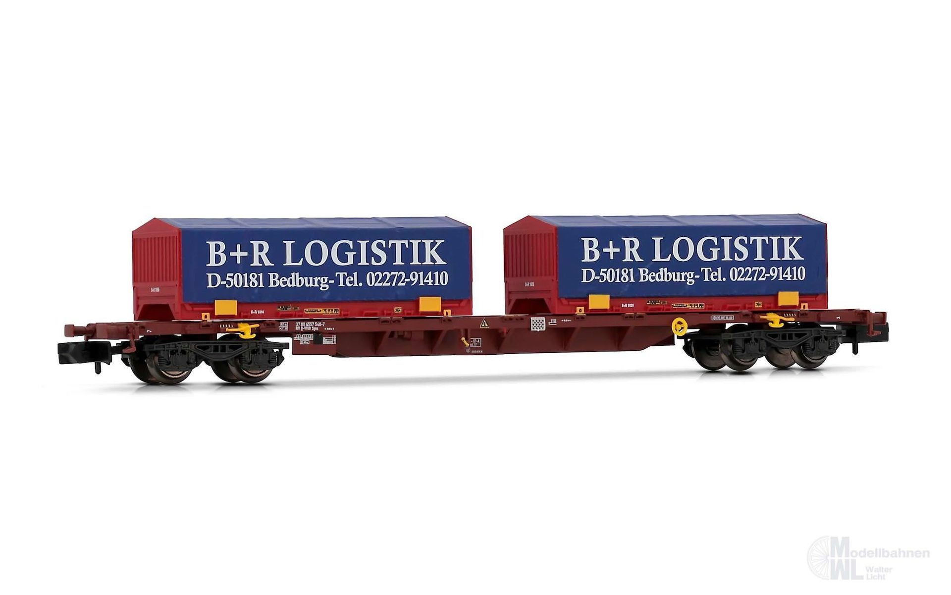 Arnold 6658 - Containertragwagen Ep.V/VI B+R Logistik N 1:160