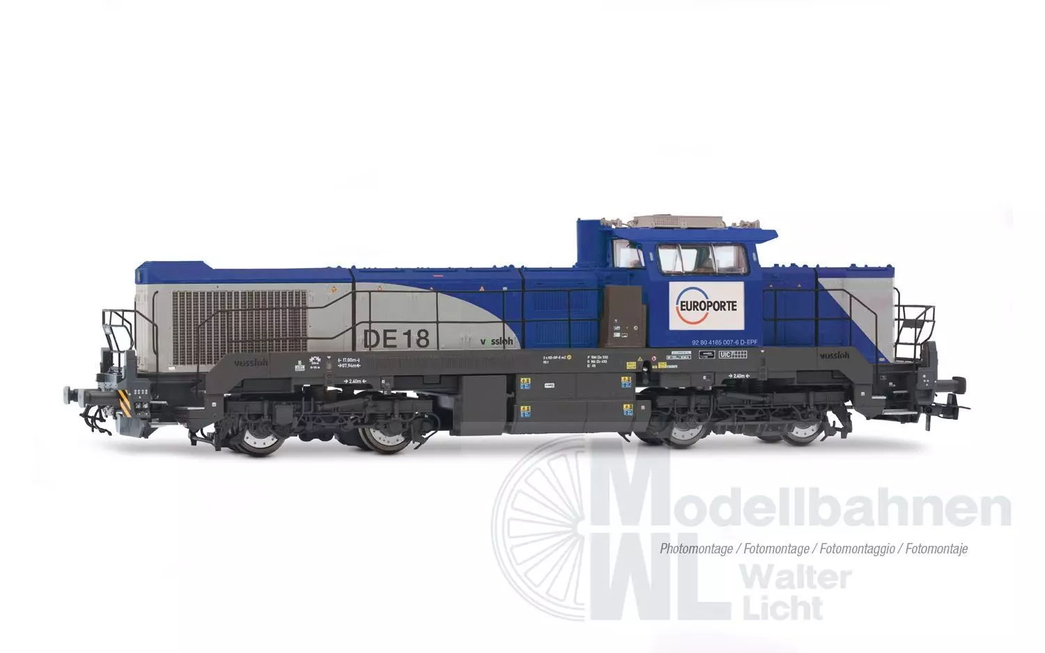 Jouef 2471S - Diesellok Vossloh DE 18 Europorte Ep.VI H0/GL Sound