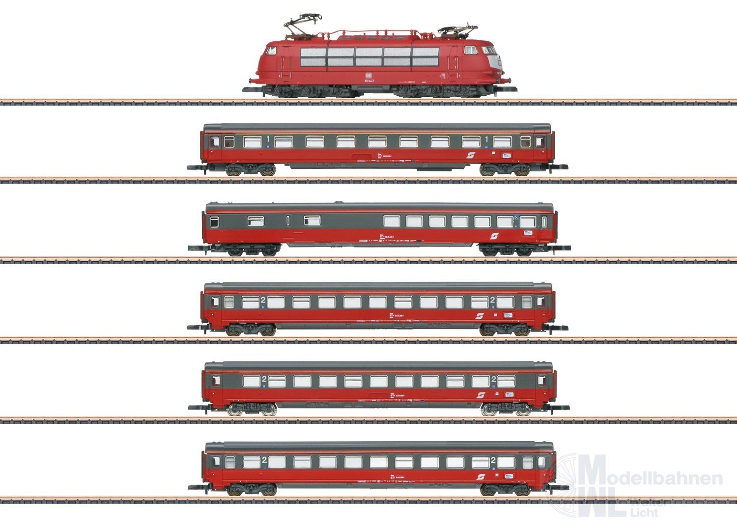 Märklin 81282 - Zugpackung EC Mozart DB / ÖBB Ep.V 6.tlg. Spur Z 1:220