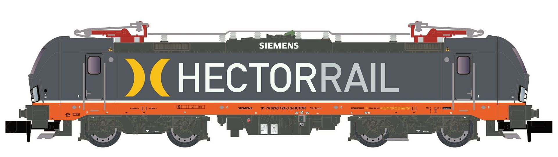 Hobbytrain 30179S - E-Lok Serie 243 Hector Rail Ep.VI Vectron N 1:160 Sound