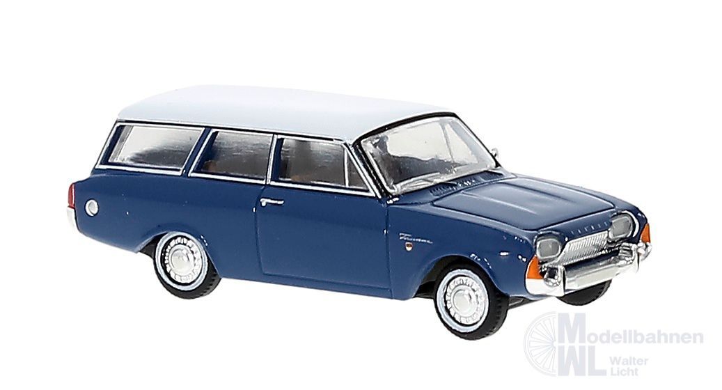 Brekina 19479 - Ford Taunus P3 Turnier blau/weiß H0 1:87