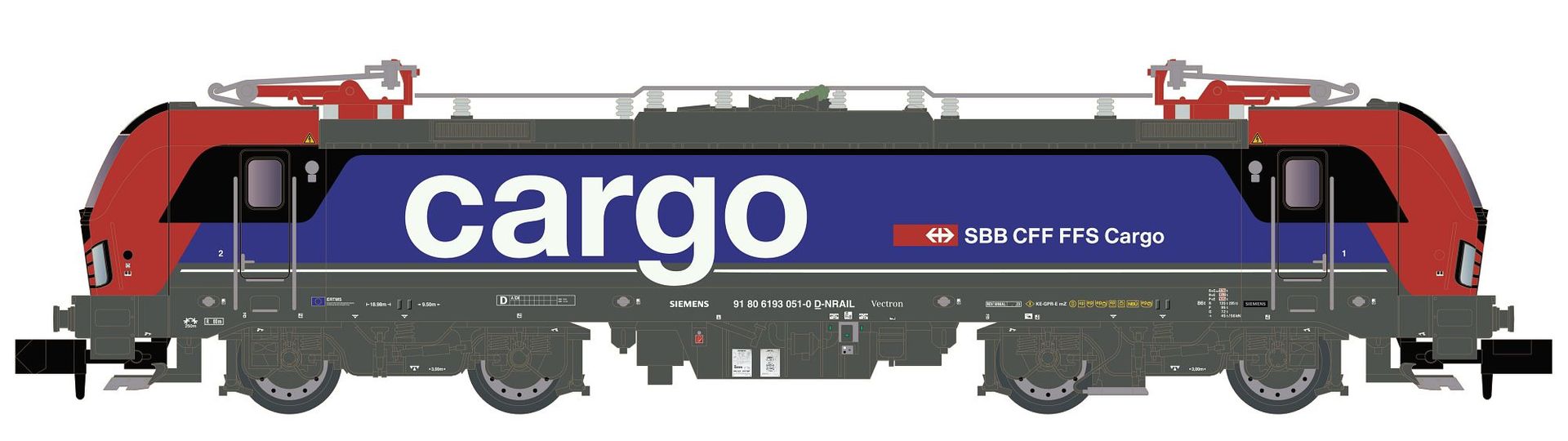 Hobbytrain 30178 - E-Lok BR 193 SBB Cargo Ep.VI Vectron N 1:160