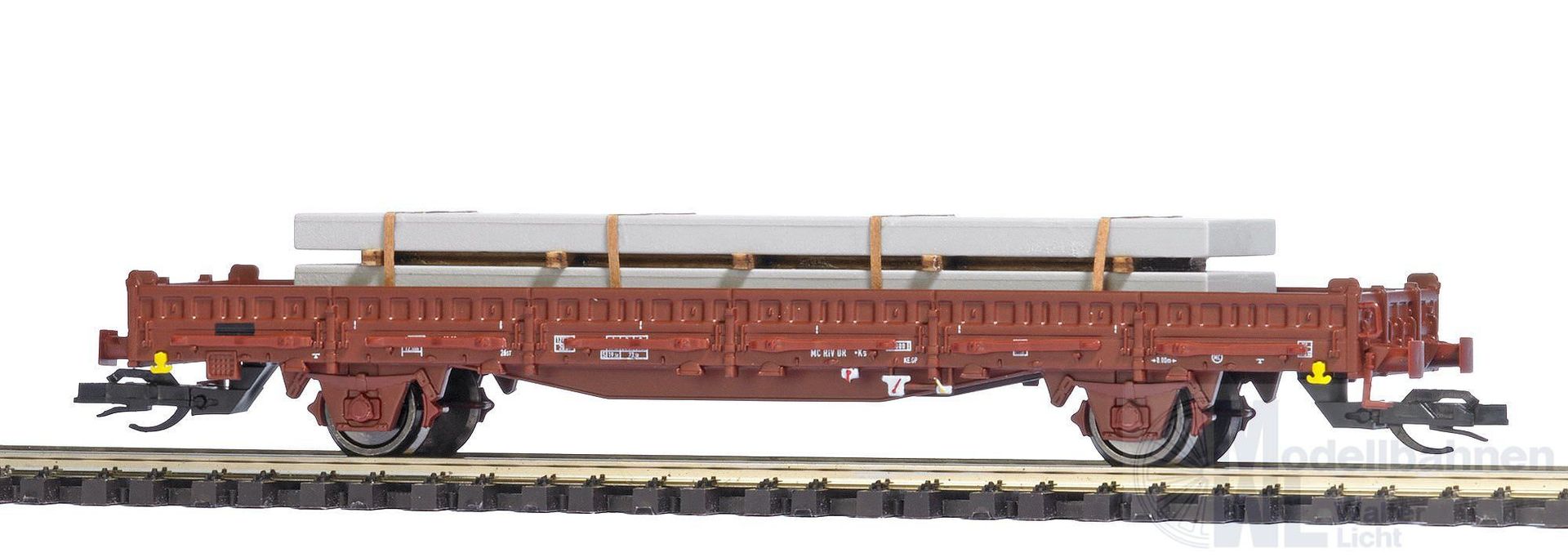 Busch 31513 - Flachwagen DR Ep.IV Typ Ks beladen mit Betonplatten TT 1:120