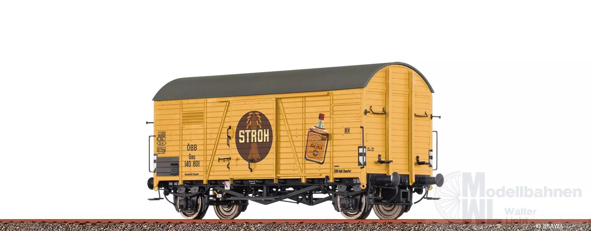 Brawa 47938 - Güterwagen gedeckt ÖBB Ep.III Gms Stroh Rum H0/GL