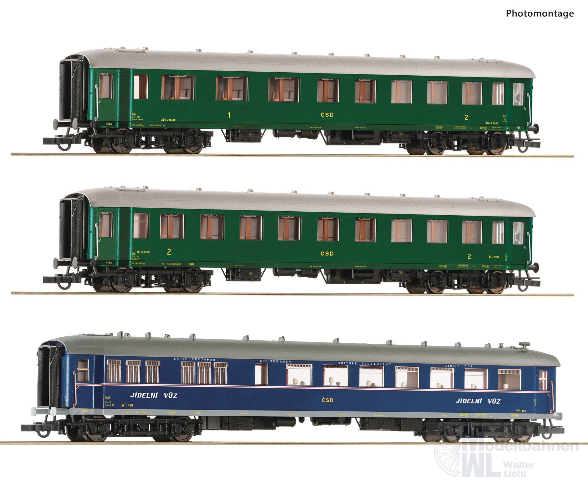 Roco 6200036 - Personenwagen Set CSd Ep.III/IV 3.tlg. Set 1 H0/GL