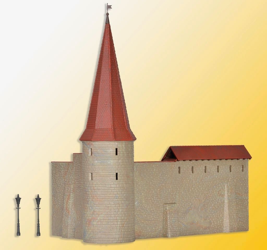 Kibri 38915 - Stadtmauer mit Rundturm in Weil H0 1:87