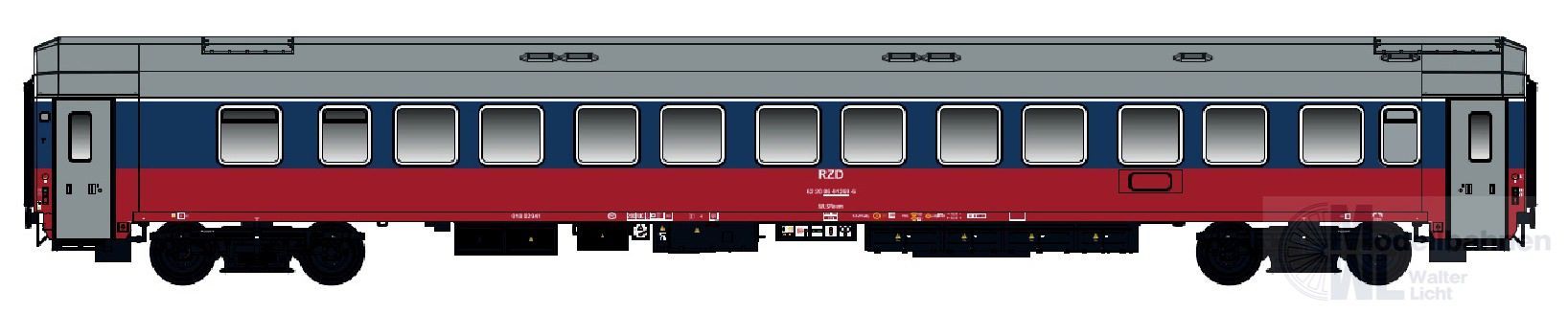 Jägerndorfer Modellbahn 48201 - Schlafwagen RZD Ep.V WLSReem RZD blau/rot