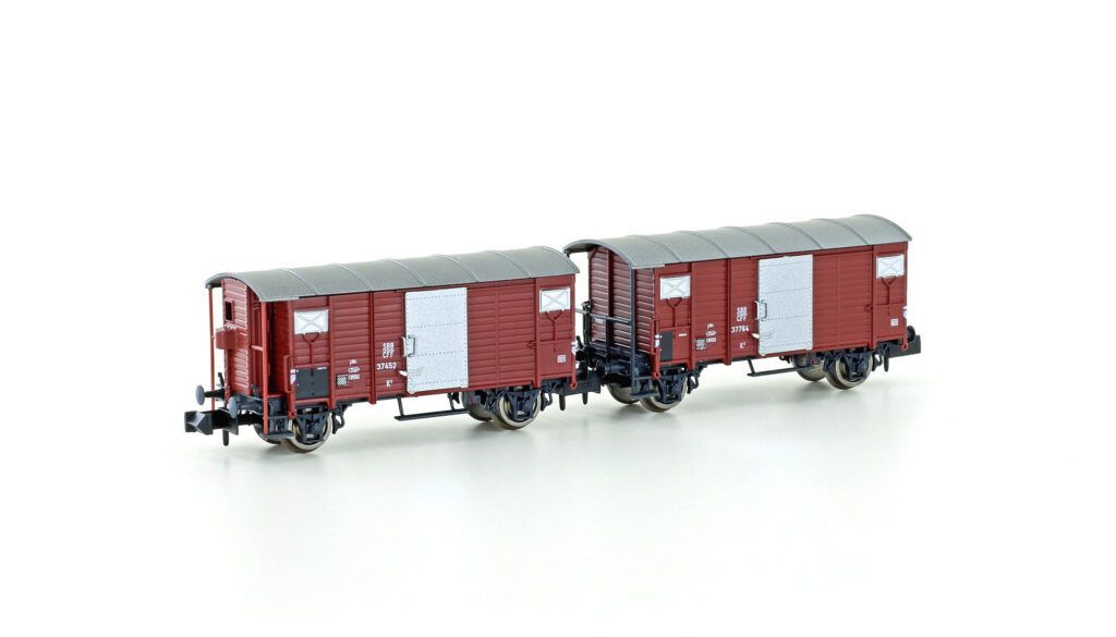 Hobbytrain 24201 - Güterwagen Set gedeckt K2 SBB Ep.III braun N 1:160