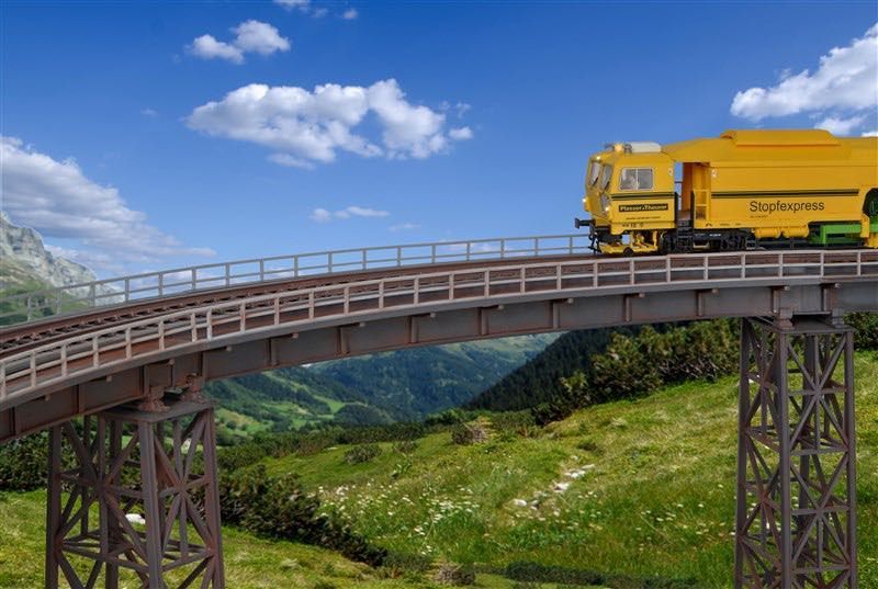 Kibri 39706 - Stahlträgerbrücke gebogen eingleisig H0 1:87