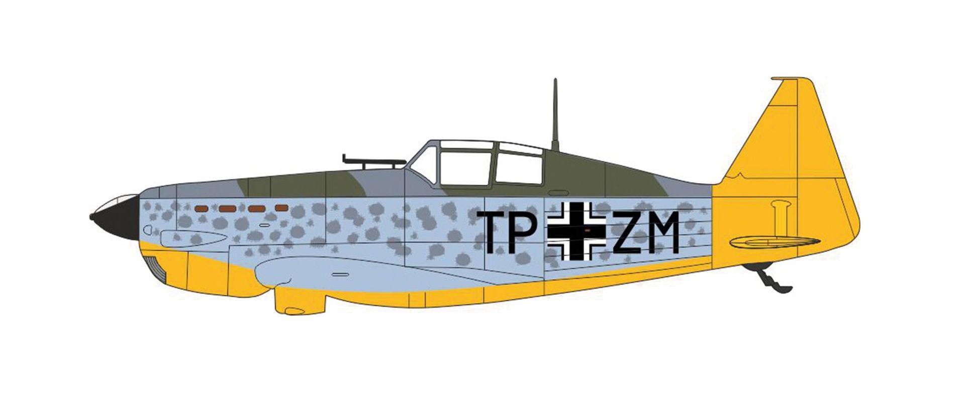 Herpa 81AC116S - Morane Saulnier 406 - KG200 Ossun-Tarbes France 1943 1:72