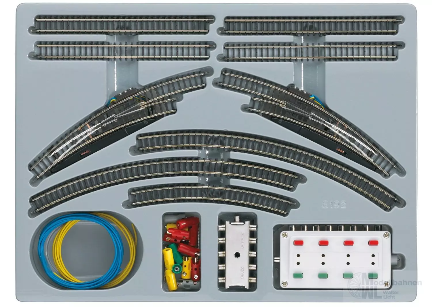 Märklin 8192 - Gleisset elektrisch mit Bogenweichen Z 1:220