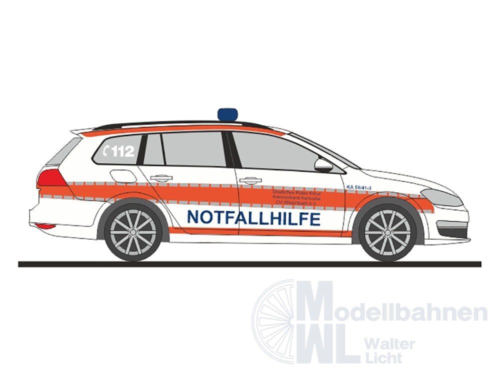 Rietze 53327 - Volkswagen Golf 7 DRK KV Karlsruhe Notfallhilfe H0 1:87