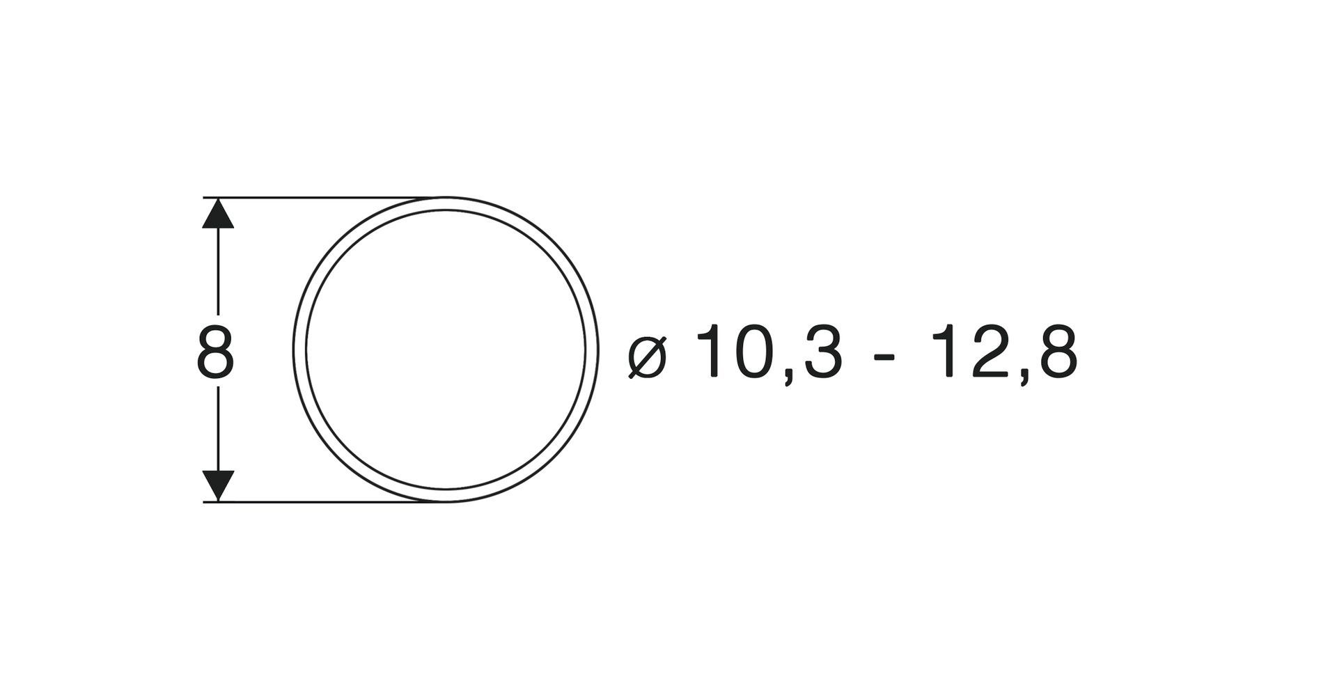 Roco 40069 - Haftreifen 10,3mm-12,8mm 10 Stück