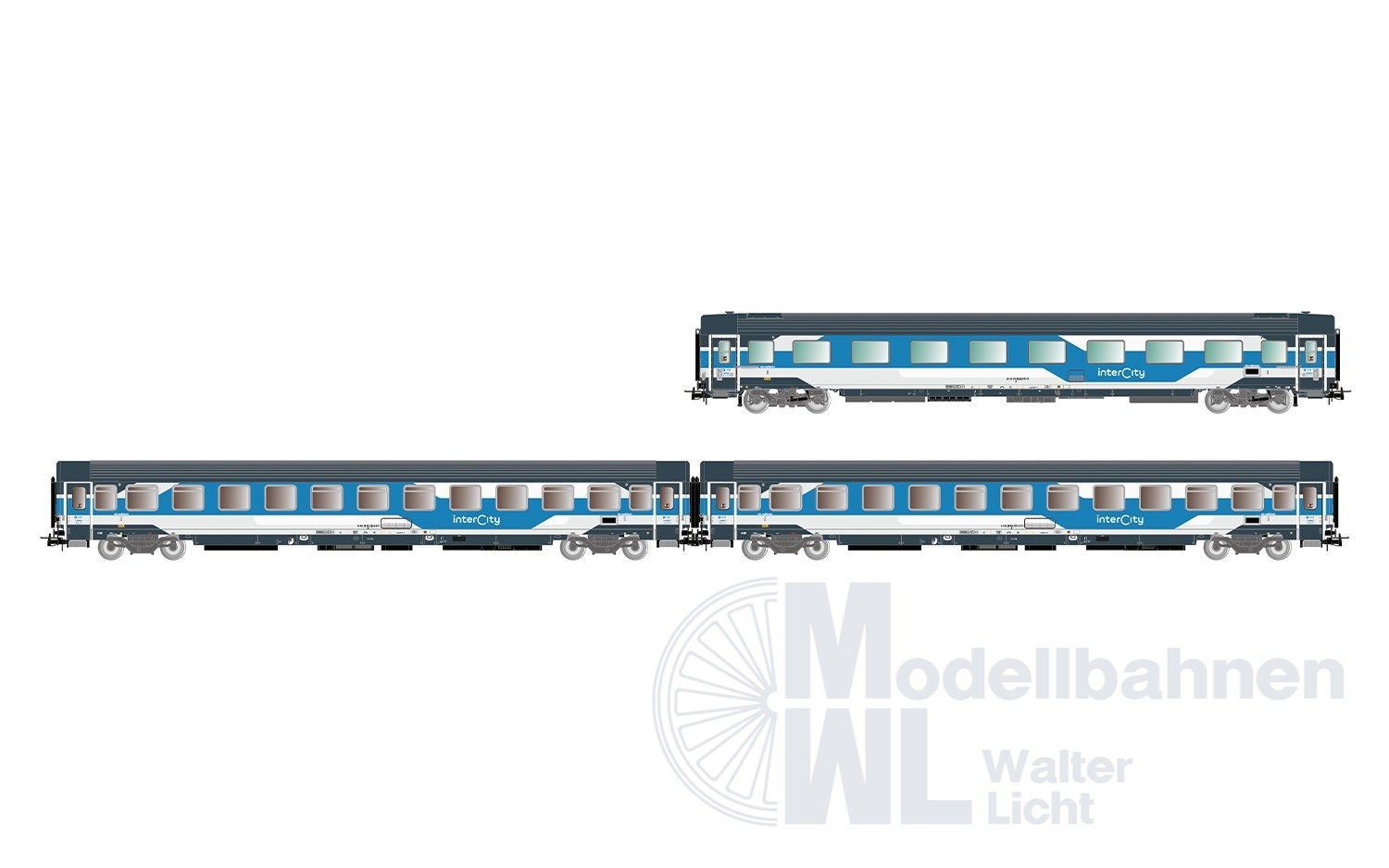 Rivarossi 4407 - Personenwagen Set FS Ep.VI 3.tlg. Intercity H0/GL