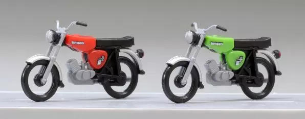 Kres 11151 - Moped Simson S51 2 Stück rot und grün TT 1:120