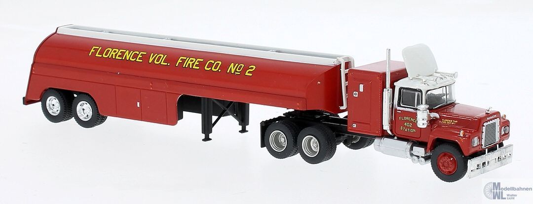 Brekina 85812 - Mack RS Fire Car Florence H0 1:87