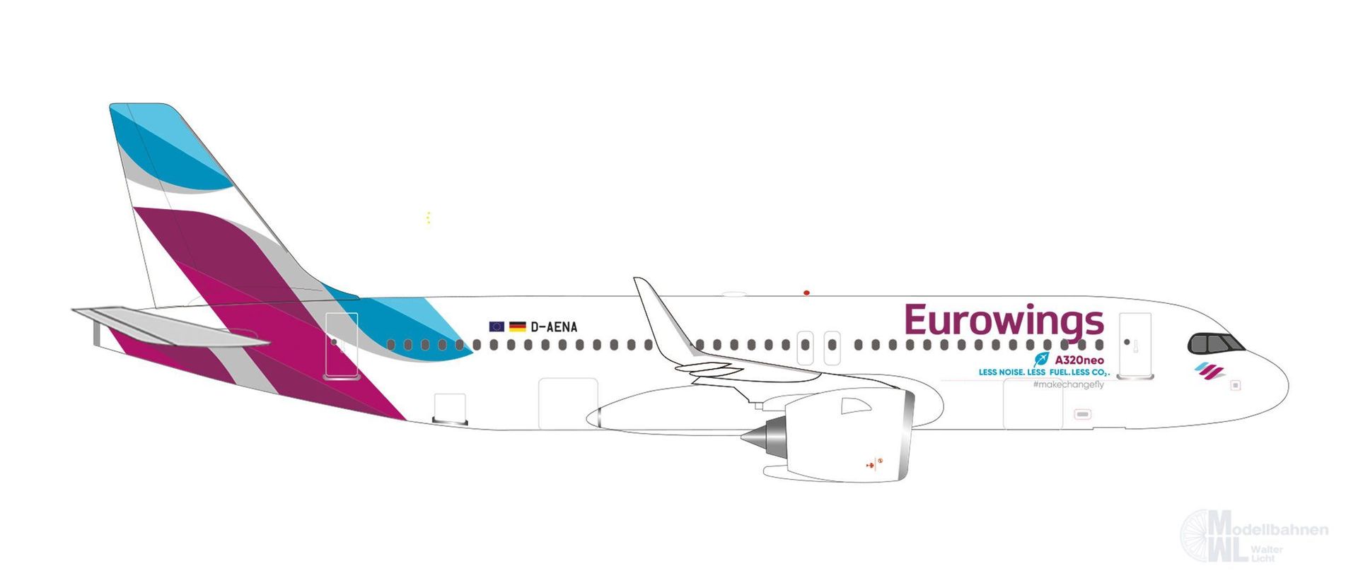 Herpa 538169 - Airbus A320neo Eurowings 1:500