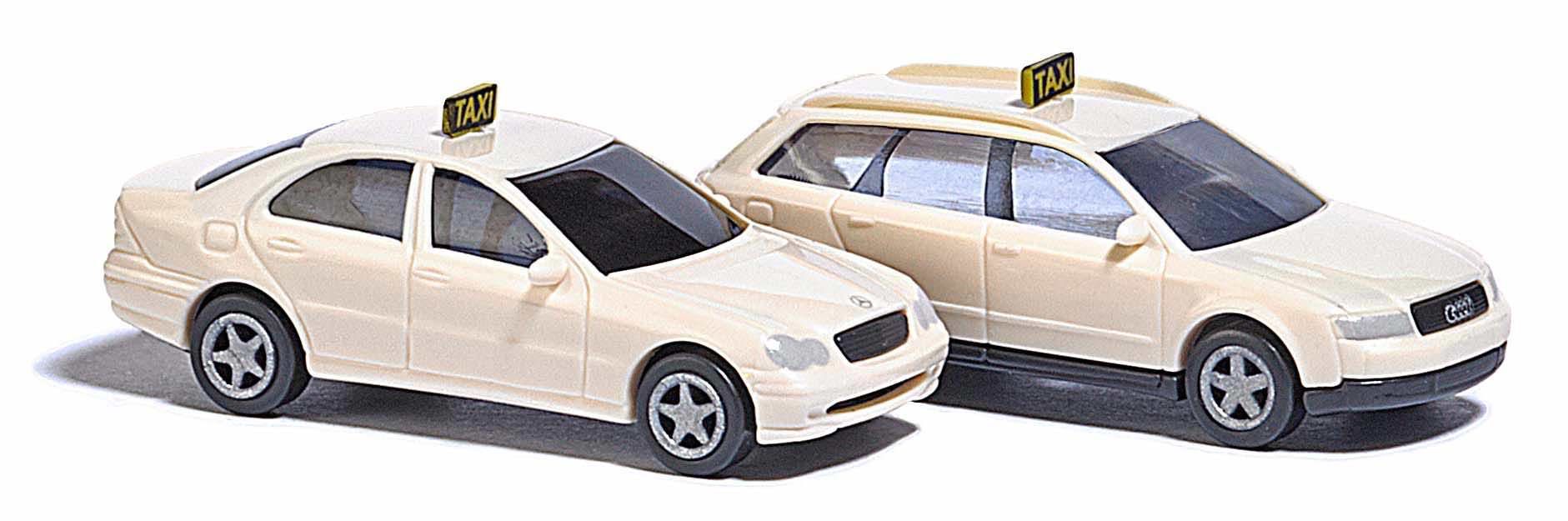 Busch 8341 - Taxi-Set Mercedes-Benz C-Klasse Audi A4 Avant N 1:160