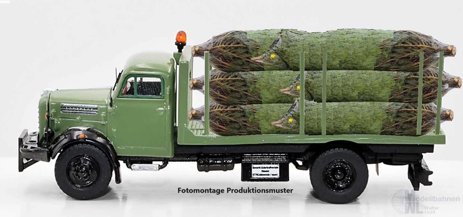 NPE NA99052 - Borgward B 4500 Holzlaster mit Weihnachtsbäumen 1:87