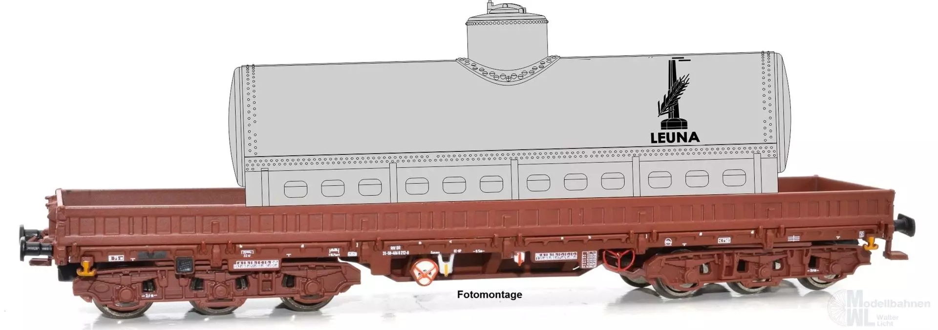 NPE NW22937 - Schwerlastwagen DR Ep.IV Samms 4860 gr. Kessel VEB LEUNA DR H0/GL