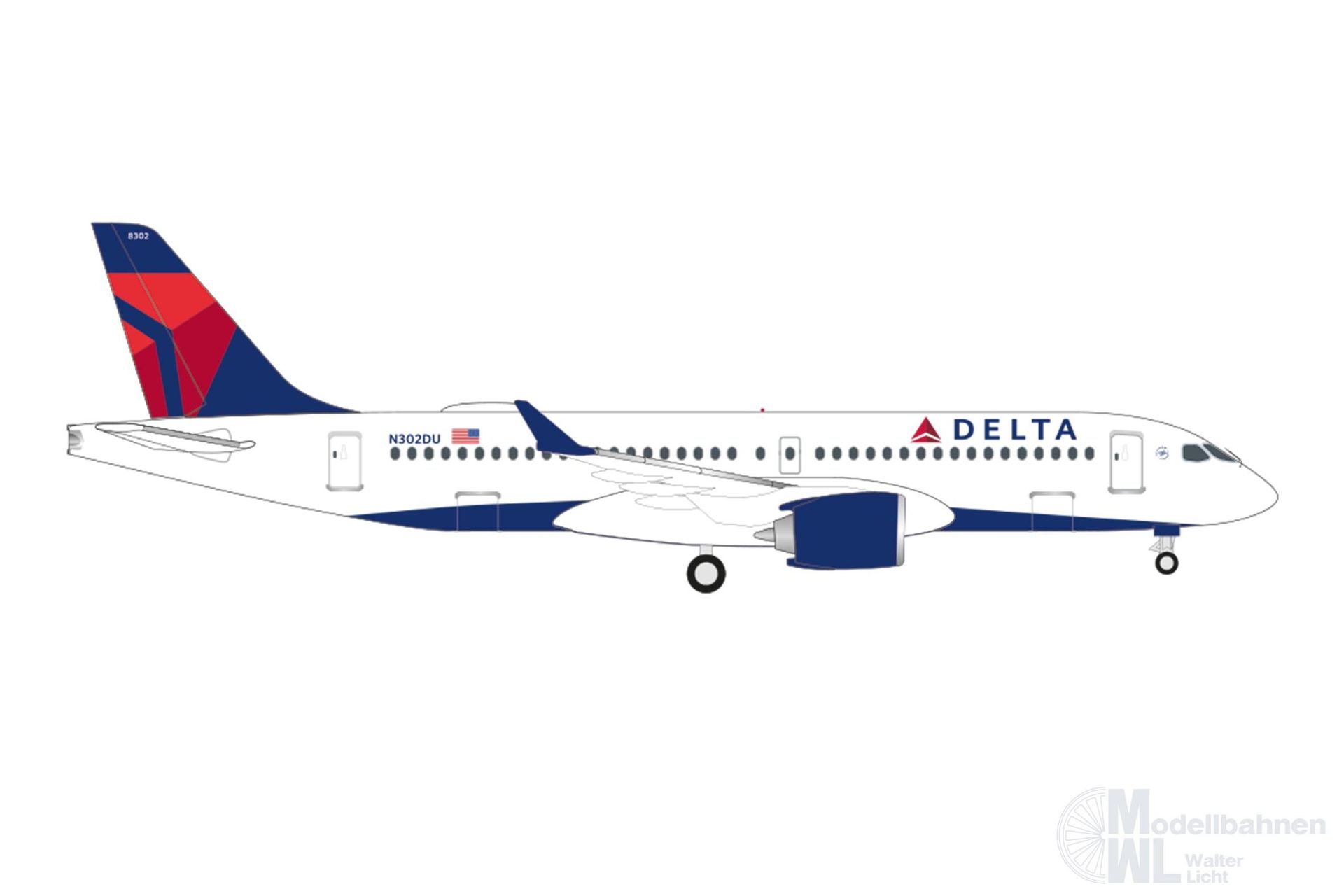 Herpa 537568 - Airbus A220-300 Delta Air Lines 1:500