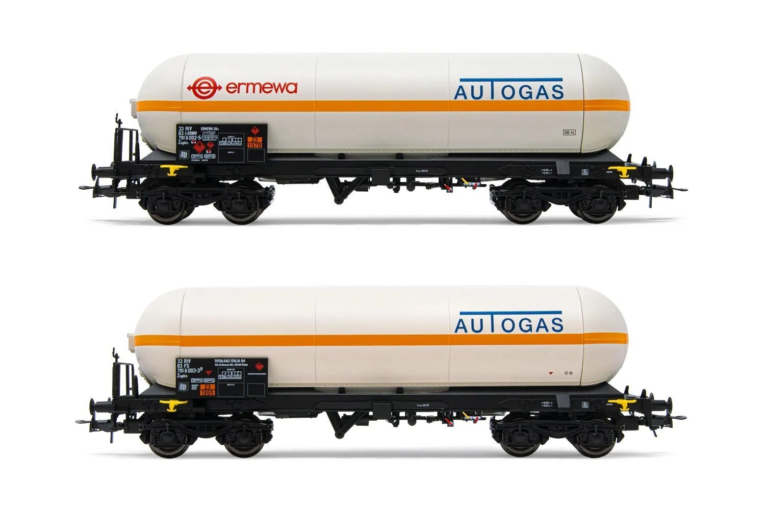 Rivarossi 6511 - Gaskesselwagen Set FS Ep.V Autogas 2.tlg. H0/GL