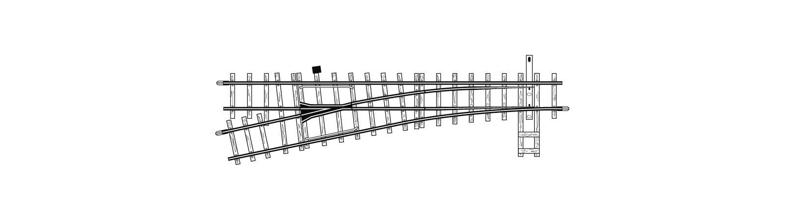 Bemo 4211000 - Weiche links hand 12° 162,3 mm R=515 H0m