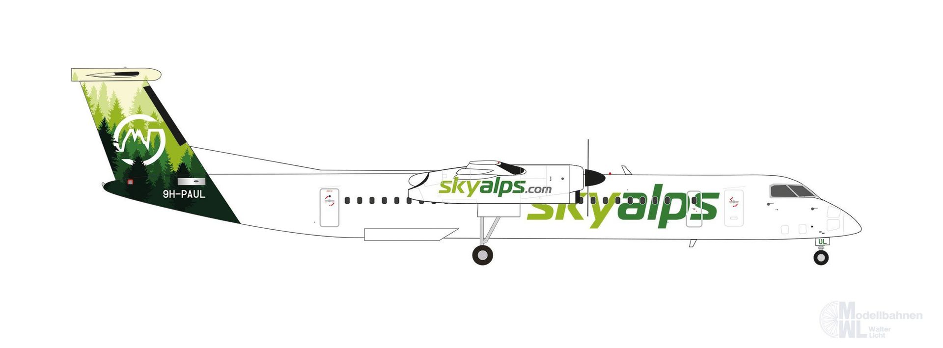 Herpa 573115 - Bombardier Q400 Sky Alps 1:200