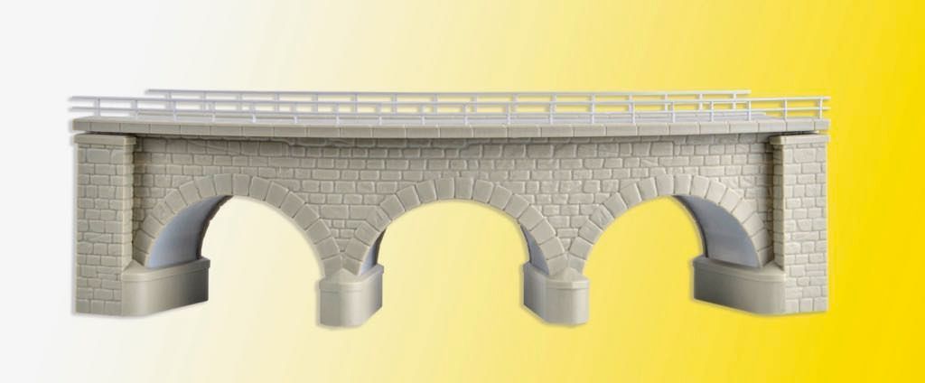 Kibri 37661 - Regnitz-Brücke mit Eisbrecherpfeilern gebogen eingleisig N 1:160