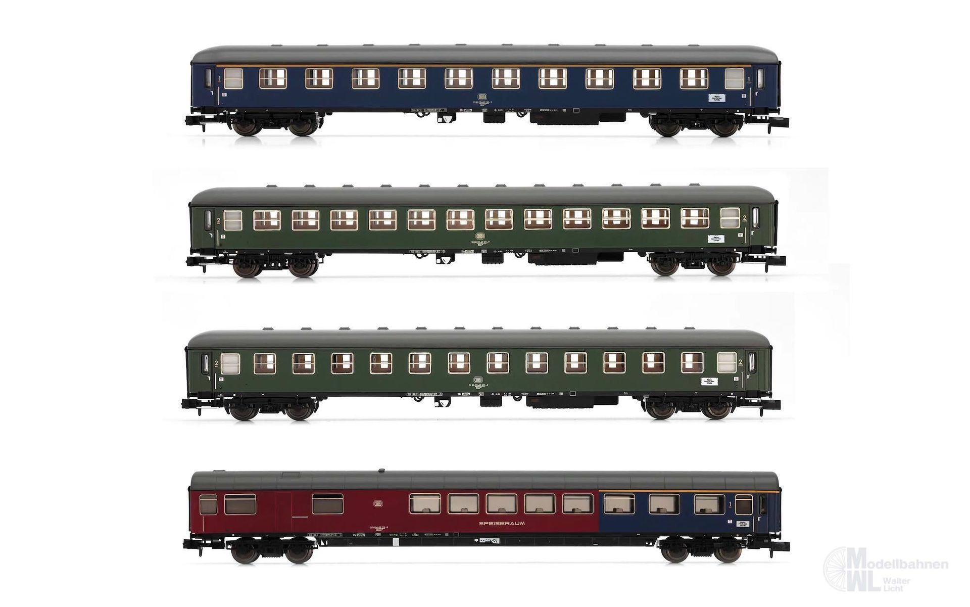 Arnold 4359 - Personenwagen Set DB Ep.IV 4.tlg. N 1:160