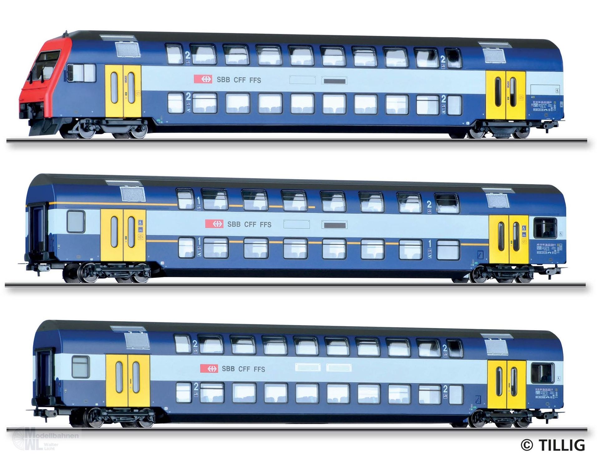 Tillig 70065 - Personenwagen Set SBB Ep.V 3.tlg. H0/GL